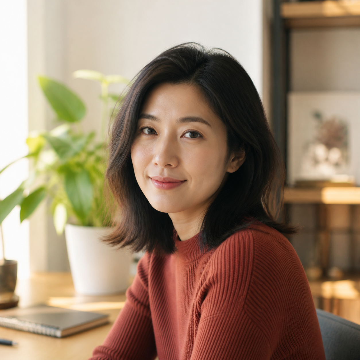安然，女性成长内容创作者的原创虚拟人物头像
